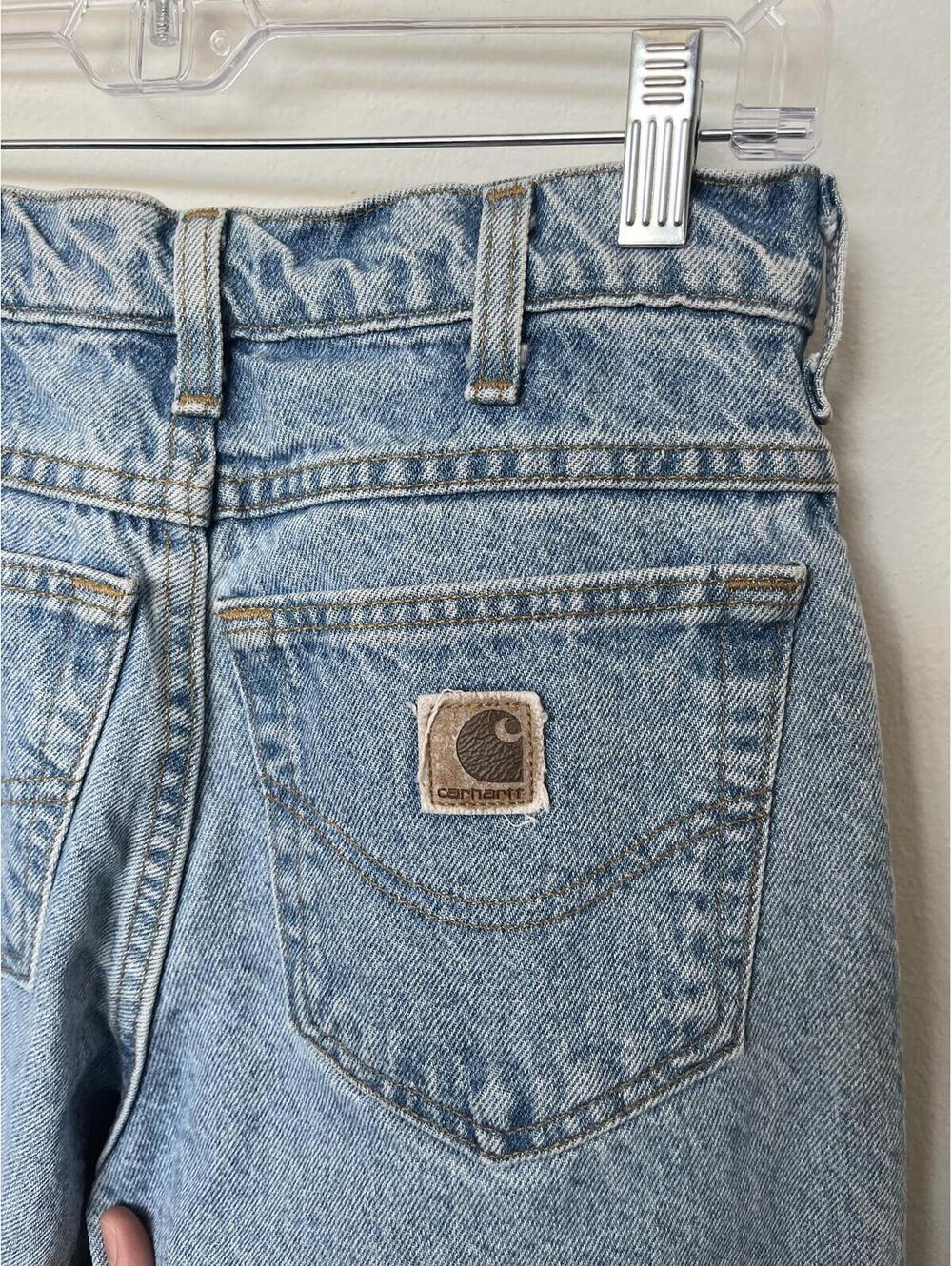 Vintage 90s Carhartt Made in USA Star Tag S8550 Straight Leg Denim Jeans 28x32